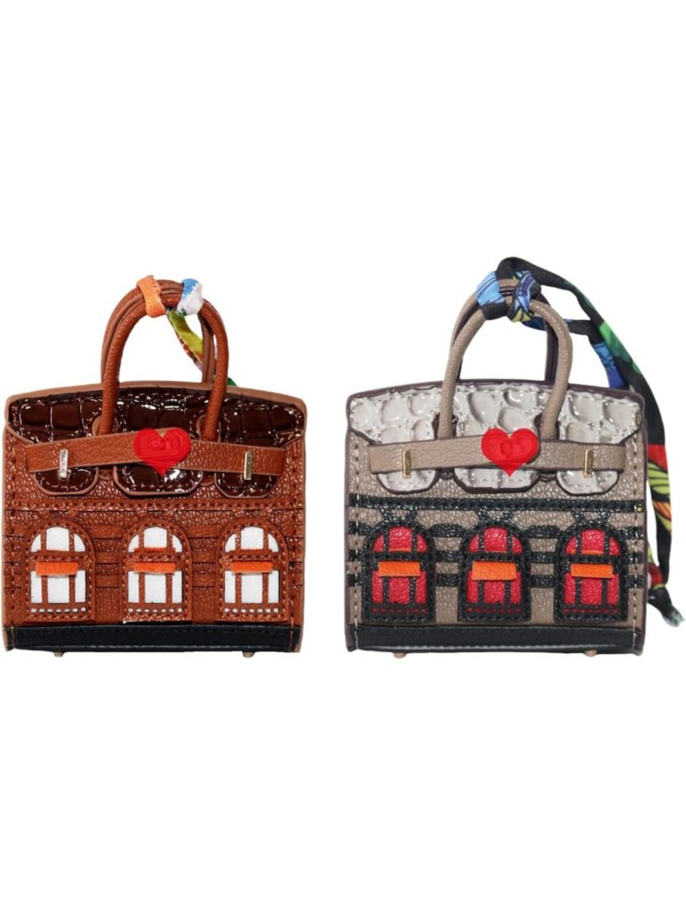 Mini Backpack Keychain Set - 2 PCS Coin Purse Charm, Key Pouch Holder, Wallet